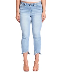 YMI Jeanswear Luxe High Rise Cropped Kick Flare Jeans