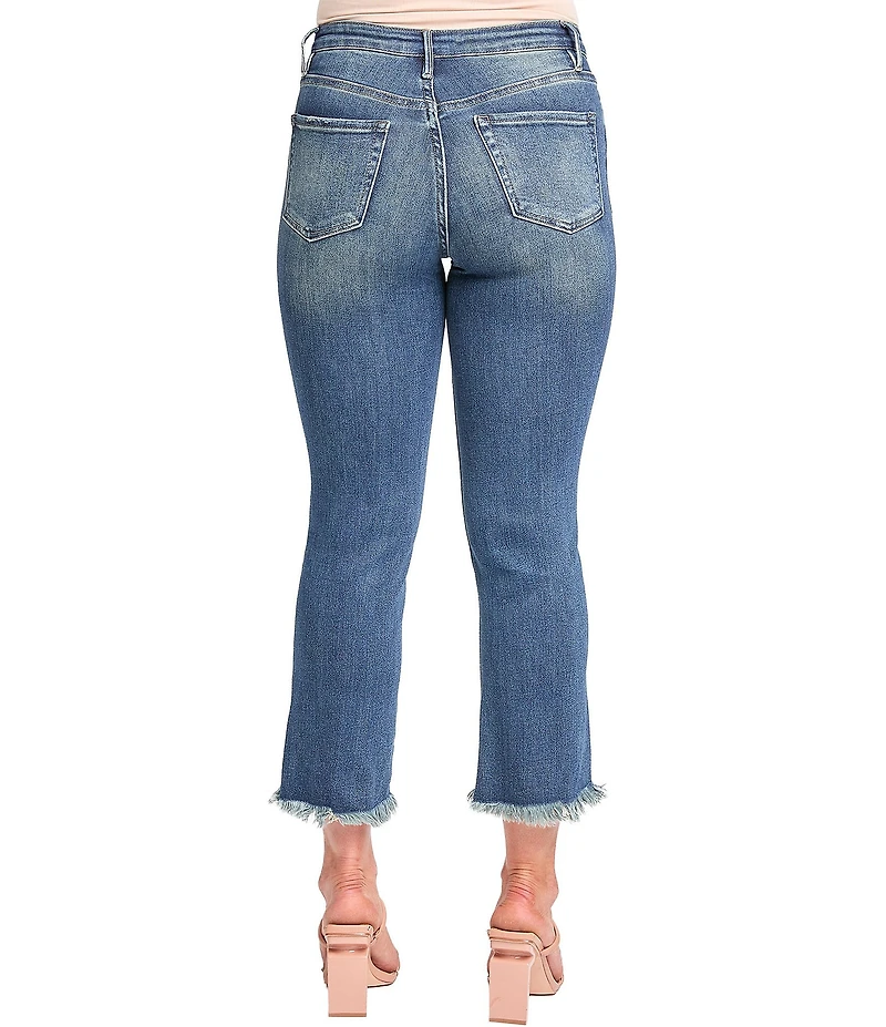 YMI Jeanswear Luxe High Rise Cropped Kick Flare Jeans
