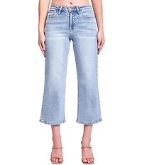 YMI Jeanswear Luxe High Rise Cropped Wide Leg Jeans