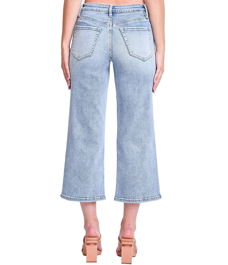 YMI Jeanswear Luxe High Rise Cropped Wide Leg Jeans