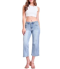 YMI Jeanswear Luxe High Rise Cropped Wide Leg Jeans