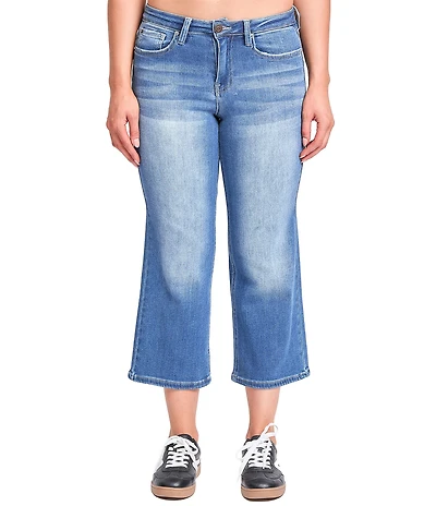 YMI Jeanswear Luxe High Rise Cropped Wide Leg Jeans