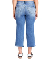 YMI Jeanswear Luxe High Rise Cropped Wide Leg Jeans
