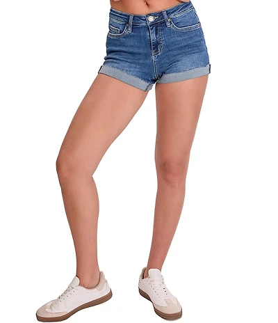 YMI Jeanswear Luxe Raw Edge Cuff Denim Shorts