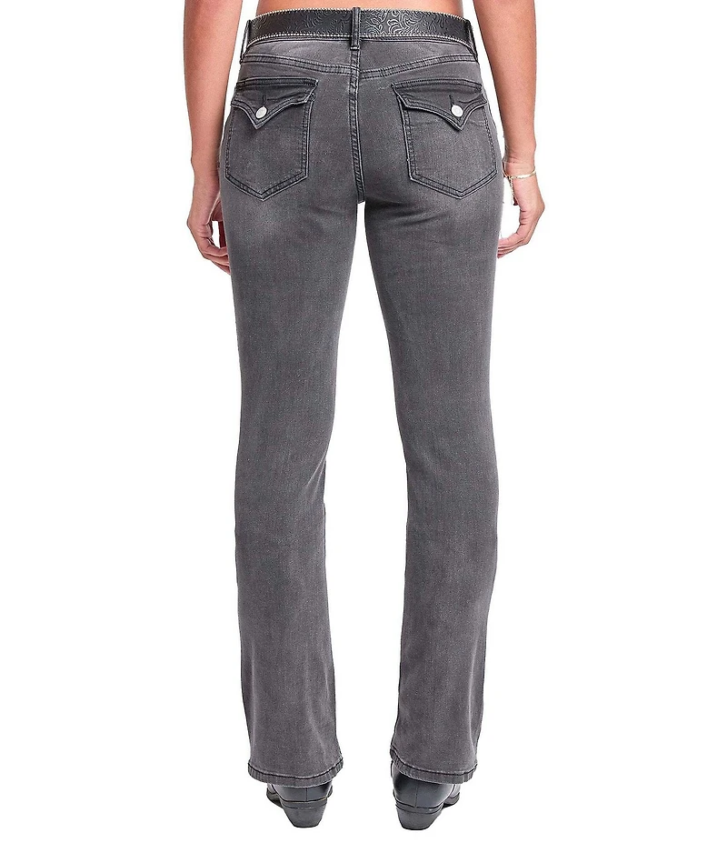 YMI Jeanswear Mid Rise Belted Bootcut Jeans