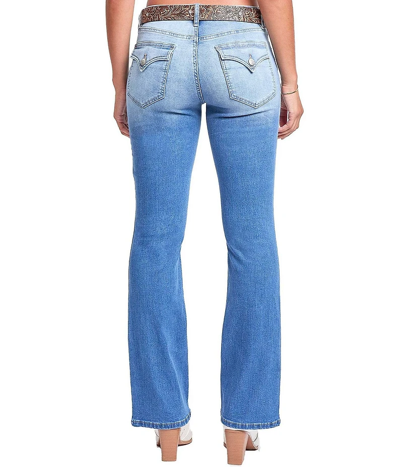YMI Jeanswear Mid Rise Belted Bootcut Jeans