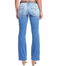 YMI Jeanswear Mid Rise Belted Bootcut Jeans