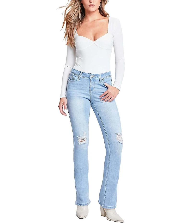 YMI Jeanswear Mid Rise Flared Jeans