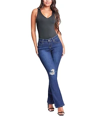 YMI Jeanswear Mid Rise Flared Jeans