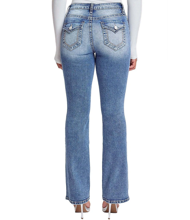 YMI Jeanswear Mid Rise Heavy Stitch Bootcut Jeans