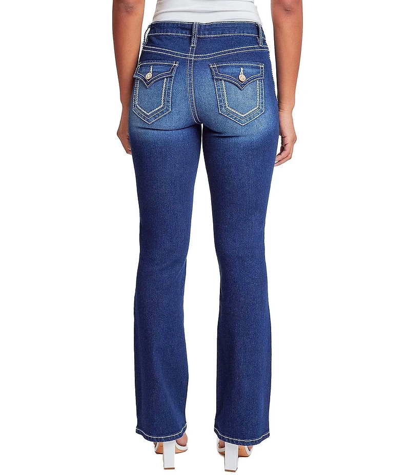 YMI Jeanswear Mid Rise Heavy Stitch Bootcut Jeans