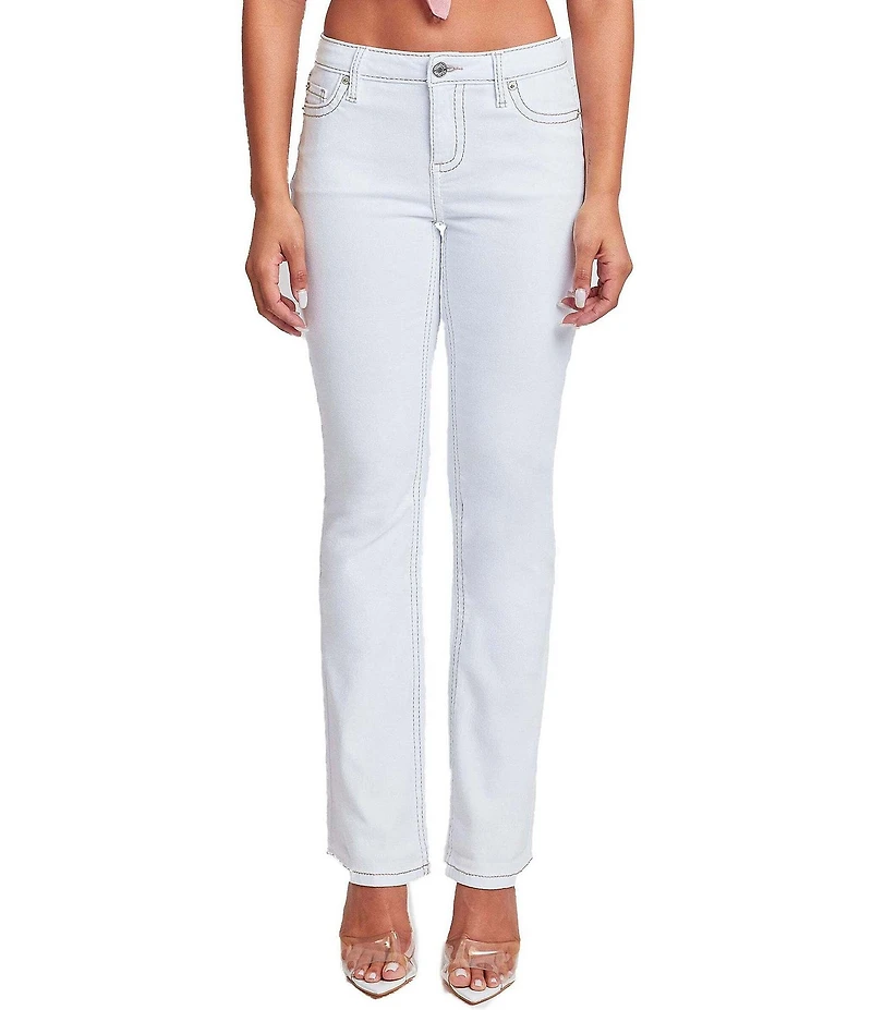 YMI Jeanswear Mid Rise Heavy Stitch Bootcut Jeans
