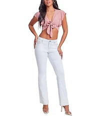 YMI Jeanswear Mid Rise Heavy Stitch Bootcut Jeans