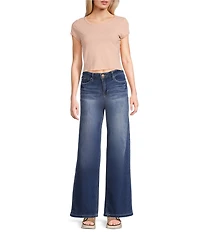 YMI Jeanswear Mid Rise Wide Leg Jeans