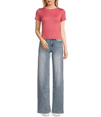 YMI Jeanswear Mid Rise Wide Leg Jeans