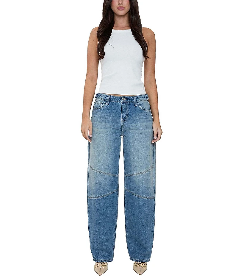 YMI Jeanswear Moto Baggy Barrel Jeans