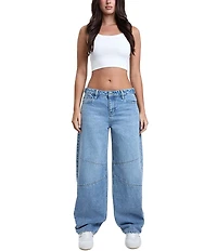 YMI Jeanswear Moto Baggy Barrel Jeans