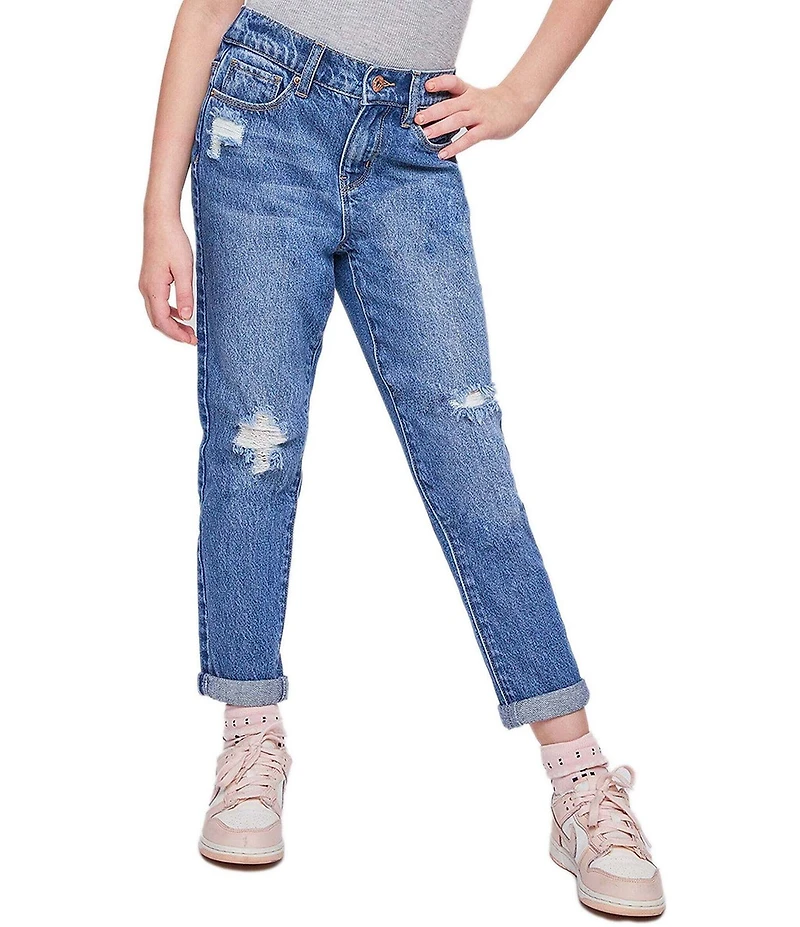 YMI Jeanswear Big Girls Taylor High-Rise Relaxed Fit Cuffed Jeans