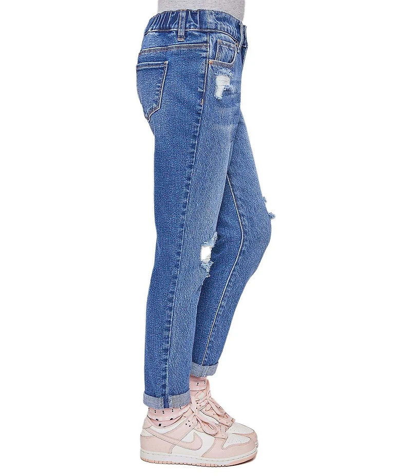 YMI Jeanswear Big Girls Taylor High-Rise Relaxed Fit Cuffed Jeans