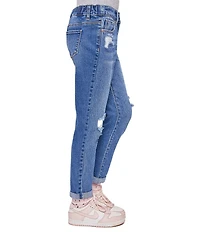 YMI Jeanswear Big Girls Taylor High-Rise Relaxed Fit Cuffed Jeans