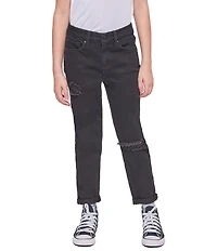 YMI Jeanswear Big Girls Taylor High-Rise Relaxed Fit Cuffed Jeans