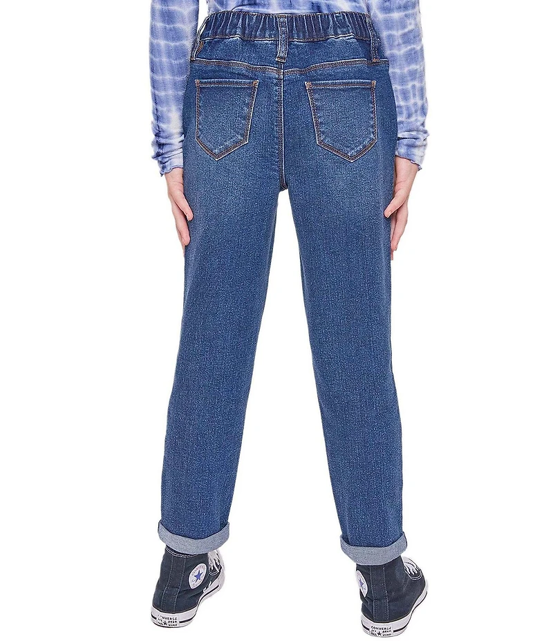 YMI Jeanswear Big Girls Taylor High-Rise Relaxed Fit Cuffed Jeans