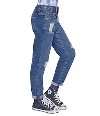 YMI Jeanswear Big Girls Taylor High-Rise Relaxed Fit Cuffed Jeans