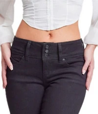 YMI Jeanswear Wbb Repreve High Rise Fray Panel Skinny Jeans