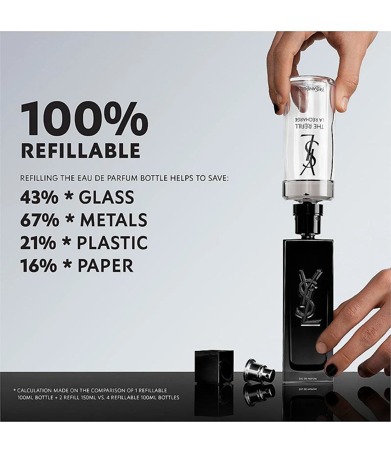 Yves Saint Laurent Beaute Men's MYSLF Refillable Eau de Parfum Spray