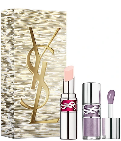Yves Saint Laurent Candy Glaze Lip Gloss Stick and YSL Loveshine Plumping Lip Oil Gloss Glossy Lips Duo Gift Set