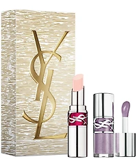 Yves Saint Laurent Candy Glaze Lip Gloss Stick and YSL Loveshine Plumping Lip Oil Gloss Glossy Lips Duo Gift Set