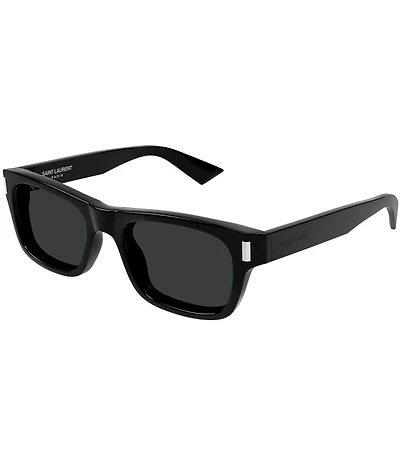 Yves Saint Laurent Men's Rivet Corner Angle 53mm Rectangle Sunglasses