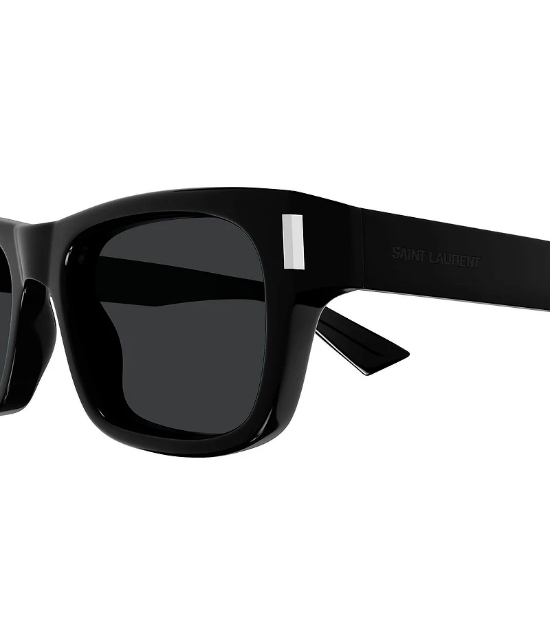 Yves Saint Laurent Men's Rivet Corner Angle 53mm Rectangle Sunglasses