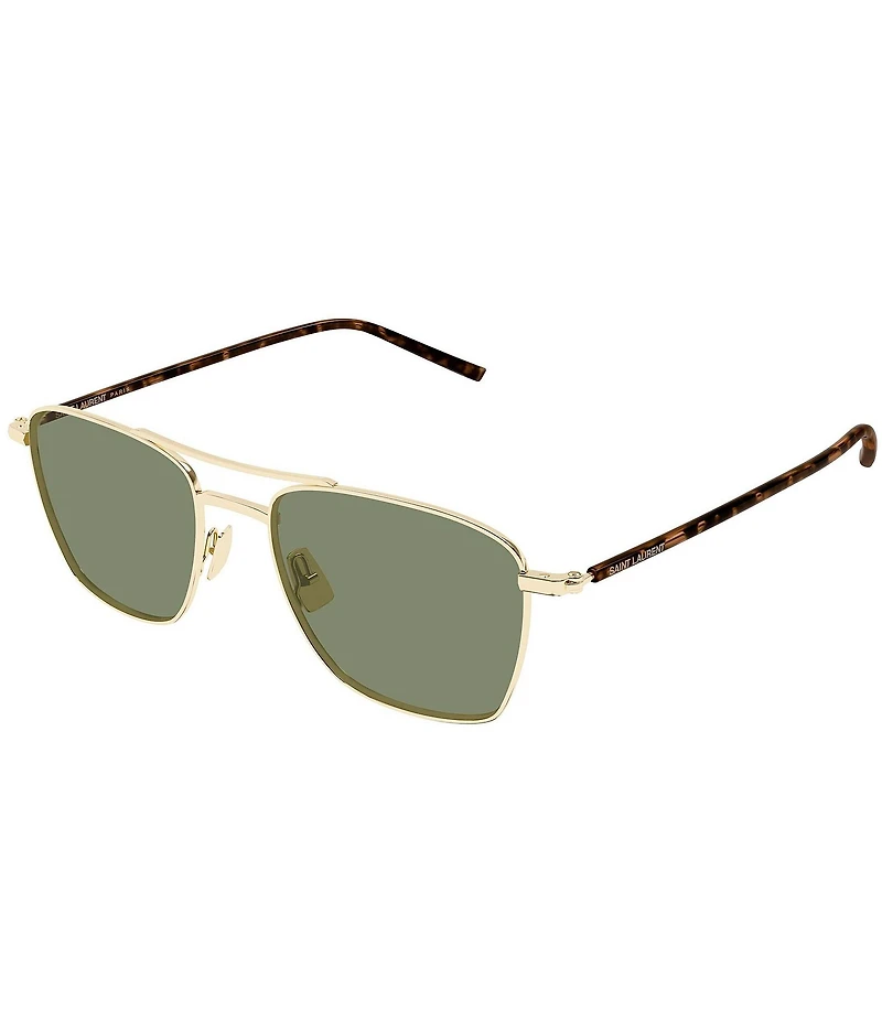 Yves Saint Laurent Men's SL Logo 53mm Navigator Sunglasses