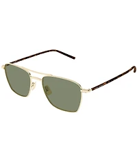 Yves Saint Laurent Men's SL Logo 53mm Navigator Sunglasses