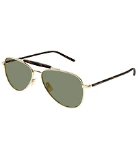 Yves Saint Laurent Men's SL Logo 57mm Navigator Sunglasses