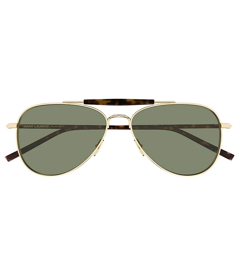 Yves Saint Laurent Men's SL Logo 57mm Navigator Sunglasses