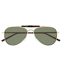 Yves Saint Laurent Men's SL Logo 57mm Navigator Sunglasses
