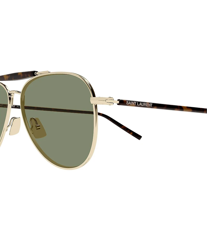 Yves Saint Laurent Men's SL Logo 57mm Navigator Sunglasses