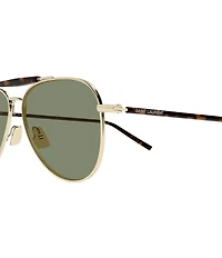 Yves Saint Laurent Men's SL Logo 57mm Navigator Sunglasses