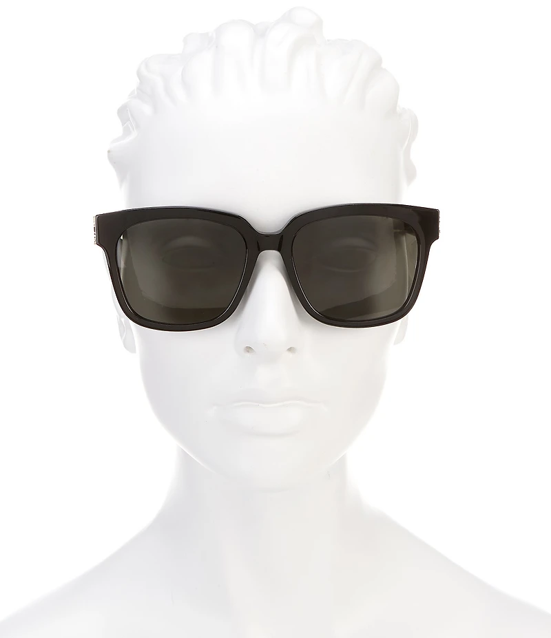 Yves Saint Laurent Square Logo Acetate Sunglasses