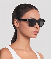 Yves Saint Laurent Women's Square Logo Acetate Sunglasses
