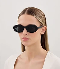 Yves Saint Laurent Women's Lettering 52mm Oval Sunglasses