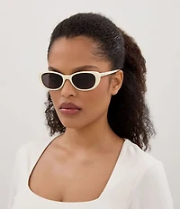 Yves Saint Laurent Women's Lettering Logo Thin 52mm Cat Eye Sunglasses