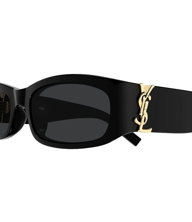 Yves Saint Laurent Women's Monogram Hinge L 55mm Rectangle Sunglasses