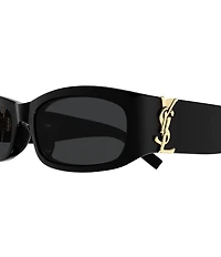 Yves Saint Laurent Women's Monogram Hinge L 55mm Rectangle Sunglasses