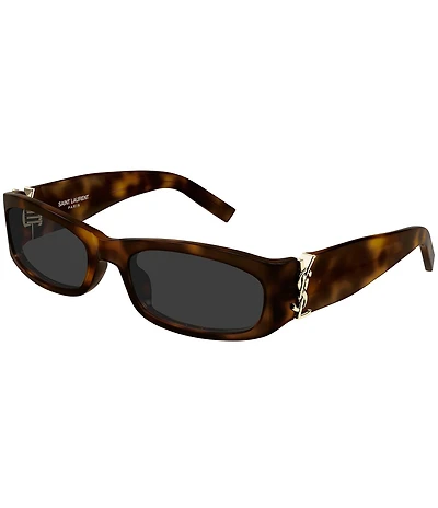 Yves Saint Laurent Women's Monogram Hinge L 55mm Rectangle Sunglasses