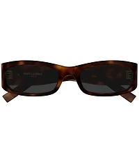 Yves Saint Laurent Women's Monogram Hinge L 55mm Rectangle Sunglasses