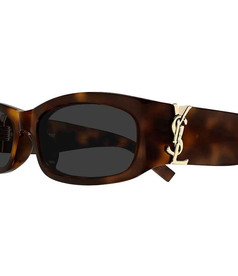 Yves Saint Laurent Women's Monogram Hinge L 55mm Rectangle Sunglasses