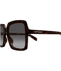 Yves Saint Laurent Women's SL Logo 56mm Square Sunglasses